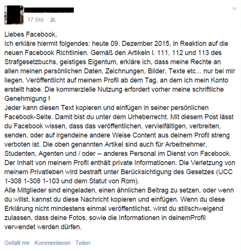 Facebook Aenderung Facebook Aenderung
