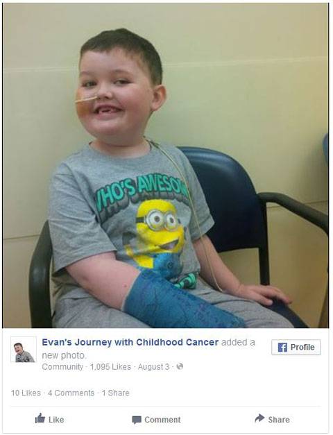 Facebook Evans Journey With Childhood Cancer Facebook Evans Journey With Childhood Cancer