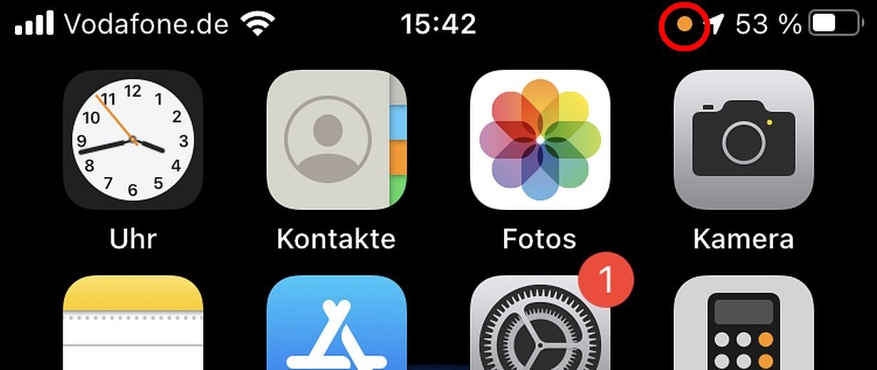 Was Bedeutet Ein Schloss Im Iphone Display Für mehr Sicherheit: Bunte Punkte in der iPhone-Statusleiste | RPR1.